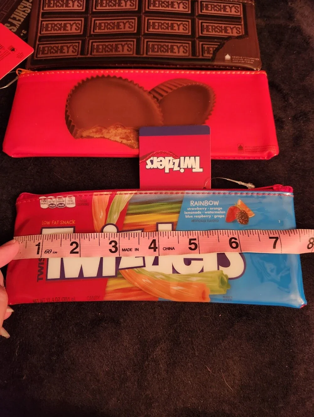 Hersheys Pencil Makeup Pouch Bag Set Of 3 Twizzlers Reeses Hershey Bar NWT
